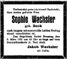 Wachsler: Sofie (nee Beck): Obituary(1931-03-08)