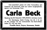 Beck: Carla: Obituary(1928-12-28)