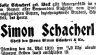 Schacherl: Simon: Obituary(1910-05-25)