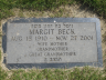 Beck: Margit: Grave(died 2001-11-27)