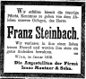 Steinbach: Franz: Obituary (1902-01)